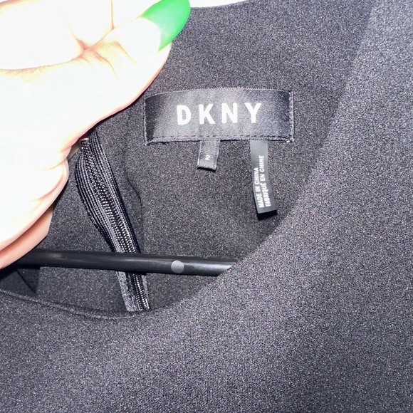 DKNY Asymmetric Velvet Scuba Dress - Picture 2 of 5